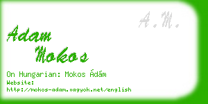adam mokos business card