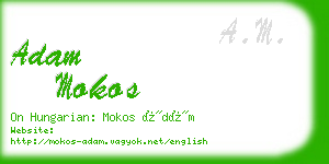 adam mokos business card